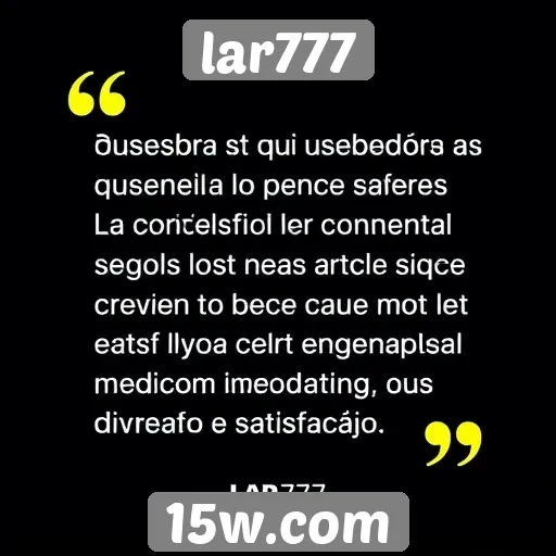 Feedback dos usuários sobre a experiência no lar777